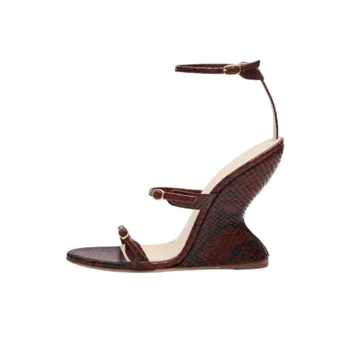 MAGDA BUTRYM One Ремешок Сандалии 10 см Женские Красный Коричневый