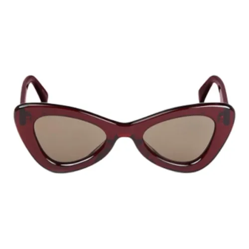 KENZO Ацетат Кошачий глаз Солнцезащитные очки Унисекс Красный