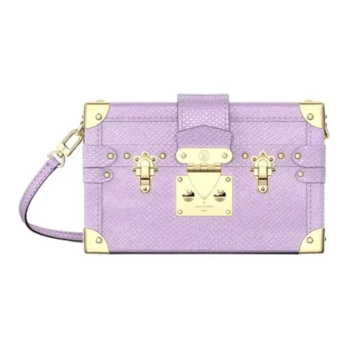 LOUIS VUITTON Кожа Портативный Crossbody Сумка через плечо Женская Светло-фиолетовая