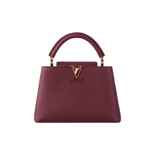 LOUIS VUITTON Capucines Кожа Сумка через плечо Сумка Женская Griolet Красная