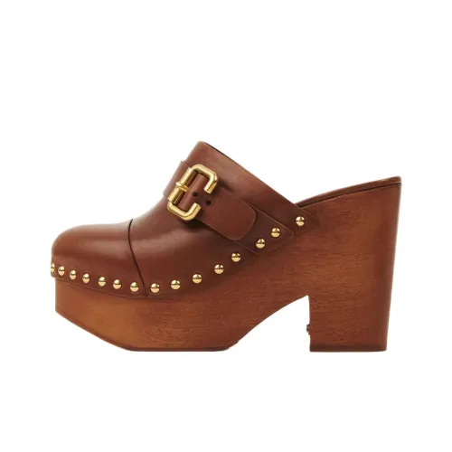 Chloe Домашние тапочки 6 см Женские Коричневый