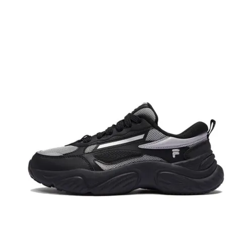 FILA FUSION Conch Dx Беговые кроссовки Низкий верх Черный Серебристый Серый Женские