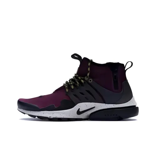 Nike Air Presto MID Utility Амортизация Износостойкий MID Топ Повседневная обувь Унисекс Фиолетовый