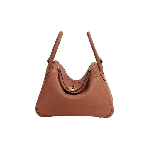 HERMES Lindy Коровья кожа Сумка Сумка через плечо Женская 6C Cuivre Тыква Медный Красный