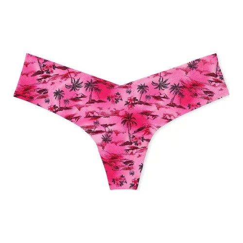 Victoria's Secret Розовый No Show HIGH Нога Стринг PANTY EPPTP Нижнее белье Женские 1 шт Розовый Пальма Принт