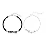 Браслет для пары с четырехлистным клевером