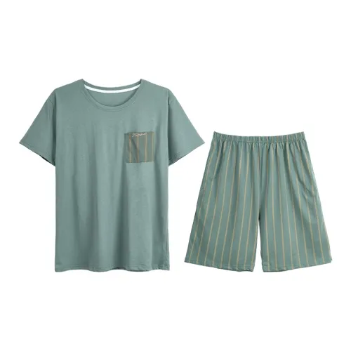 XIN1BU Пижамный комплект мужской серый зеленый