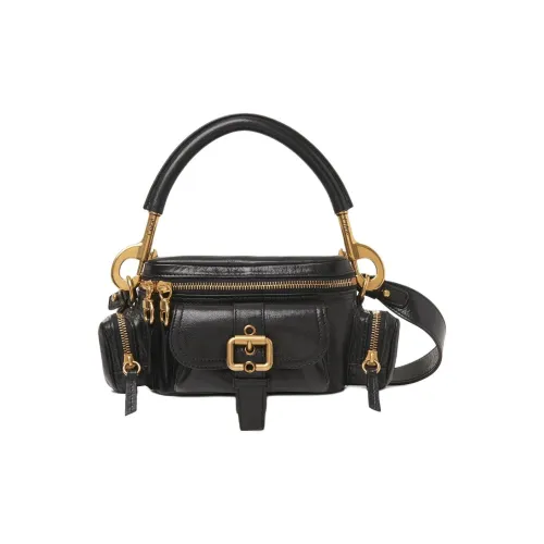 Chloe Натуральная Блестящая Кожа Камера Сумка Сумка Сумка через плечо Сумка через плечо Маленькая Женская Черная