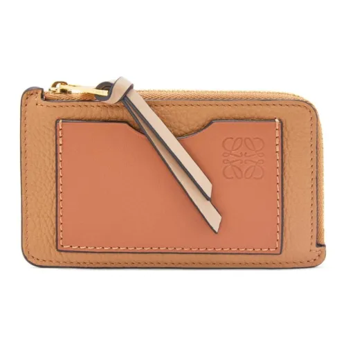 LOEWE Soft с текстурой Телячья кожа Держатель для карт Женский Цвет Iris Коричневый