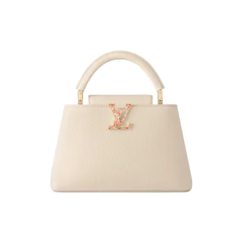 LOUIS VUITTON Kapusin Сумка через плечо тоут на одно плечо маленькая женская жемчужная кремовая с коралловым оттенком