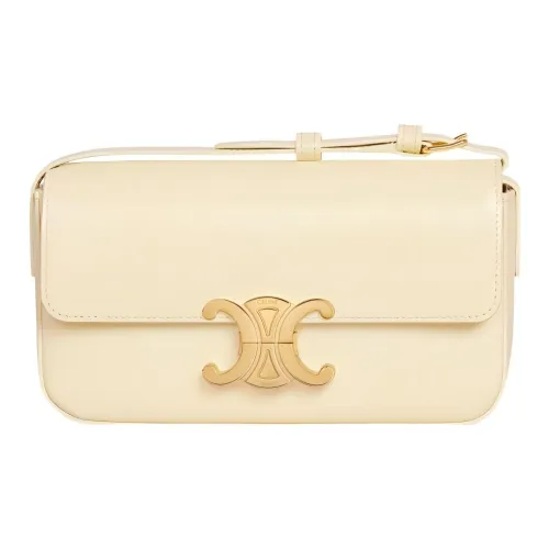 CELINE Claude Блестящая коровья кожа сумка через плечо сумка на плечо женская светло-желтый светло-желтый