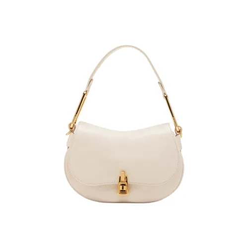 COCCINELLE GRAIN LEATHER Сумка через плечо Мини Женская Пергаментный Бумага Белый