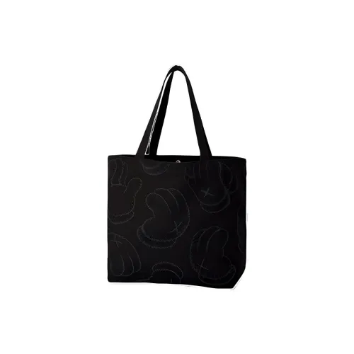 UNIQLO Kaws Collaboration Хлопок Canvas Сумка Tote Сумка Сумка для покупок Сумка через плечо Стандартная Унисекс Черная