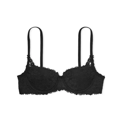 Victoria's Secret Розовый WINK PUSH UP BALCONETTE Бюстгальтер Чисто черный Бюстгальтер Женские Чисто черный