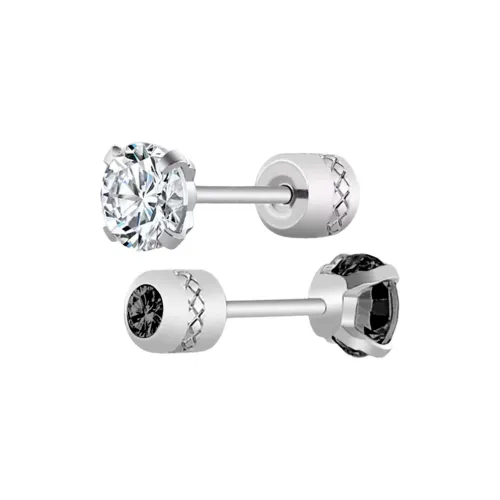 VERENA REINE Титановые стальные серьги-гвоздики унисекс