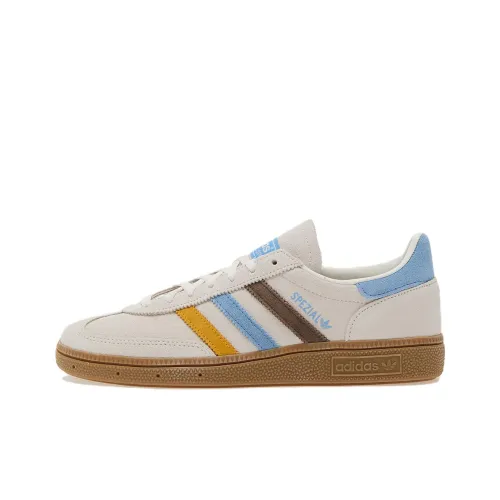 Adidas Originals Handball Spzl Slip Resistant Abrasion Resistant Низкие Кроссовки для скейтбординга Женские Белые Синие
