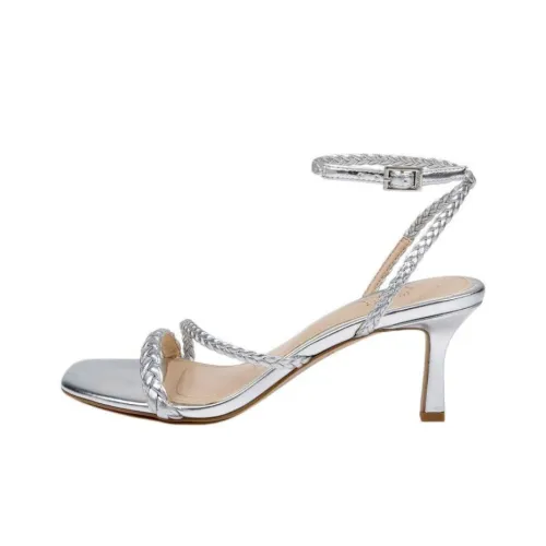 Badgley Mischka Helia One Ремешок Сандалии 6,5 см Женские Серебряные