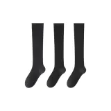 3 шт (JK Сетка Черный + Преппи Вертикальные полосы Черный + Прозрачный Балет Черный)