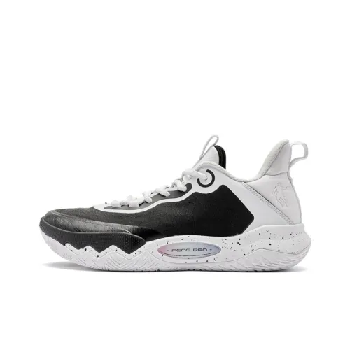 QIAODAN Wind Blade 4 Команда Противоскользящие Низкие Баскетбольные Кроссовки Мужские Белый Черный