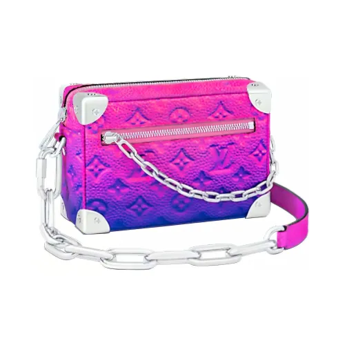 LOUIS VUITTON Tribute To Virgil Коровья кожа Сумка Сумка через плечо Сумка через плечо Мужская Розово-фиолетовый Градиент