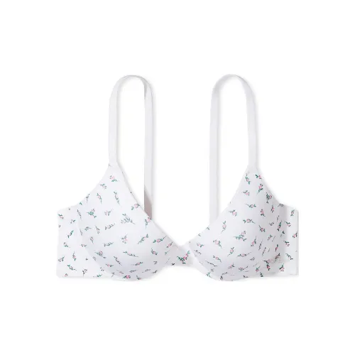 Victoria's Secret Розовый EVERYWHERE WEAR EVERYWHERE PUSH UP Bra OWFP Bra Женский Светло-белый Цветочный принт