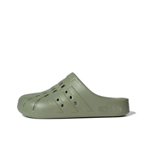 adidas Adilette Сабо Устойчивые к истиранию и скольжению Домашние тапочки Унисекс Армейский зеленый