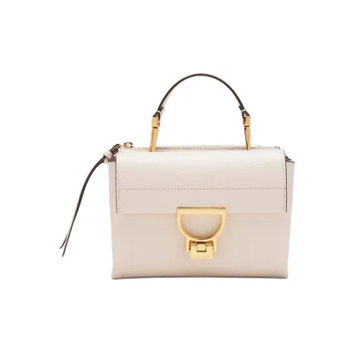 COCCINELLE GRAIN LEATHER Сумка через плечо Сумка Маленькая Женская Пергаментная Бумажная Белая