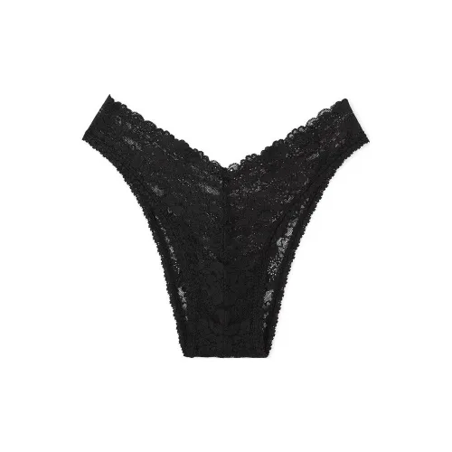 Victoria's Secret Розовый WINK V Передняя часть BRAZILIAN PANTY Чисто черный Нижнее белье Женские 1 шт Чисто черный