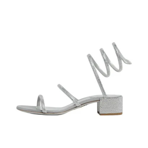 RENE CAOVILLA One Ремешок Сандалии Женские Серебряные