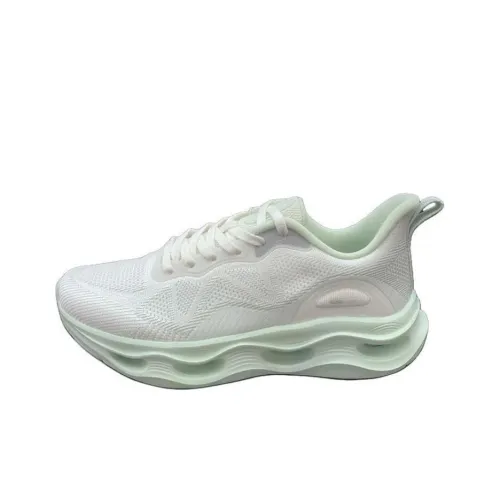 Erke Дышащий и Легкий Низкий Топ Беговые кроссовки Женские Белые Зеленые
