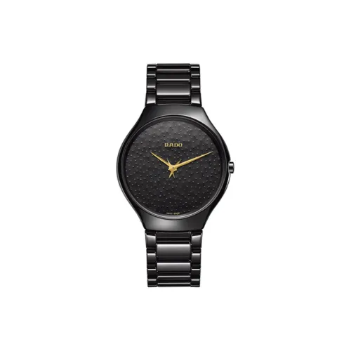 RADO True Thinline Collection Кварцевый механизм Женские часы Черный циферблат