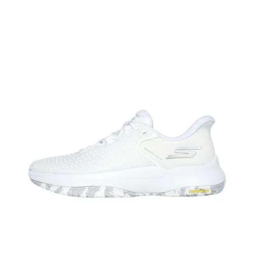 Skechers Устойчивые к истиранию низкие беговые кроссовки для женщин белые