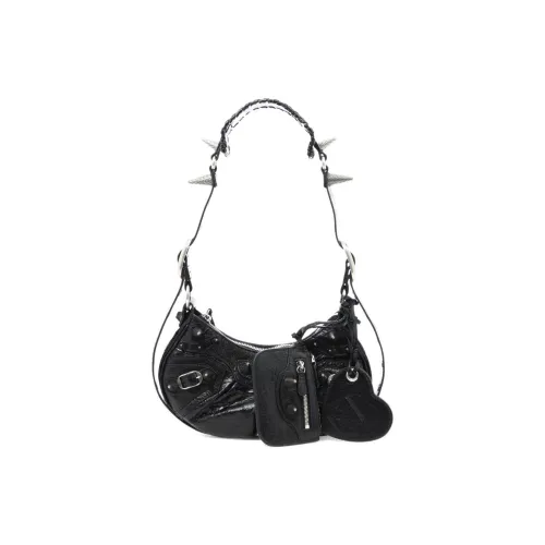 Balenciaga Le Cagole Lambskin Crossbody Bag Shoulder Bag Mini Women's Black