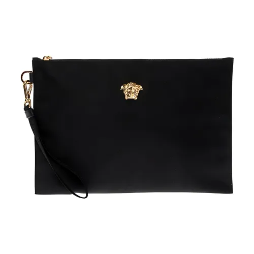 VERSACE Нейлоновый клатч большой мужской черный