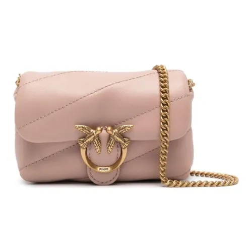 PINKO Овчина Сумка через плечо Мини Женская Румяна Бежевый