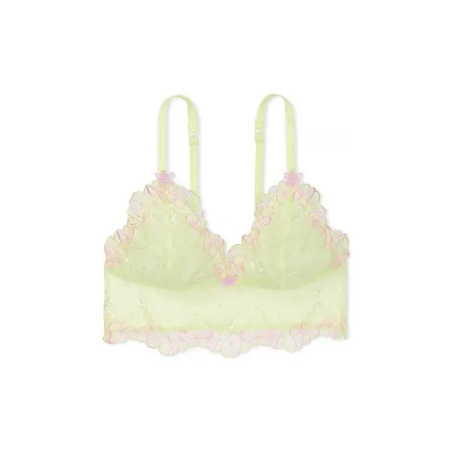 Victoria's Secret Розовый БРЕЛЕТЫ Бюстгальтер Топы WINK LONGLINE BRALETTE LCWP Бюстгальтер Женский Кремовый Лайм