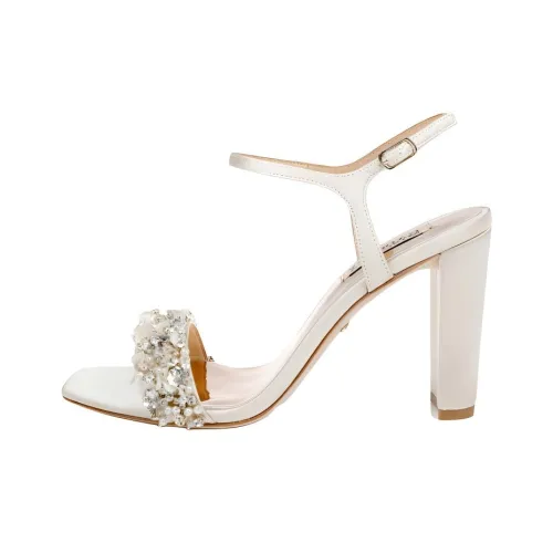 Badgley Mischka Teenie one Ремень Сандалии 9 см Женские Айвори Белый