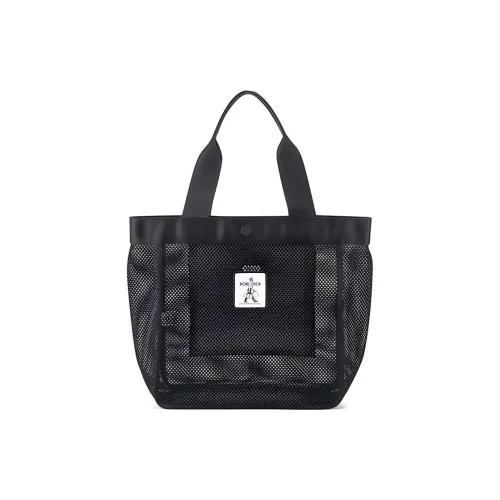 PORTER Полиэстер Тоут Сумка Сумка для покупок Сумка Унисекс Черная