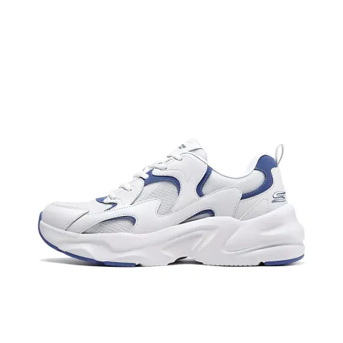 Skechers BOBS BAMINA 2 Устойчивый к истиранию Амортизация Дышащий Легкий Низкий Топ Кроссовки для бега Мужские Синие Белые