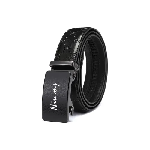 NIUMJ Настоящая кожа пояс Pure Коровья кожа Универсальный Повседневный Для молодых мужчин с автоматической застежкой