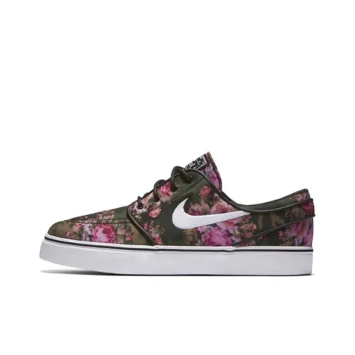 Nike SB Stefan Janoski Zoom Digi Цветочный Розовый Покрытие Низкие Кроссовки для Скейтбординга Унисекс Черный Многоцветный 2016