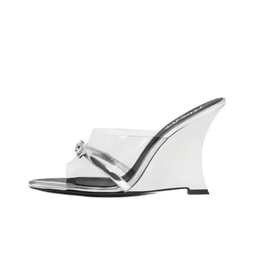 VERSACE Слипоны Medusa 9,5 см Женские Серебряные