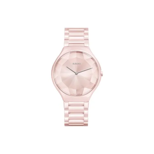 RADO True Thinline Collection Кварцевый механизм Женские часы Розовый циферблат
