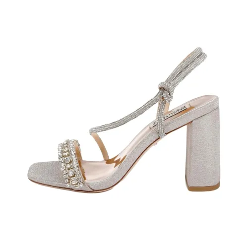 Badgley Mischka Naomi One Ремешок Сандалии 8,5 см Женские Серебряные