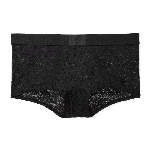 Victoria's Secret Розовый WINK Логотип BOYSHORT PANTY Чисто черный Нижнее белье Женские 1 шт Чисто черный