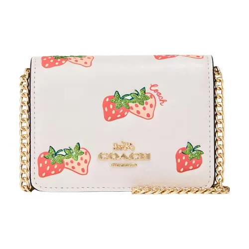 COACH Кожа Кошелек Клатч Сумка через плечо Мини Женская Белая