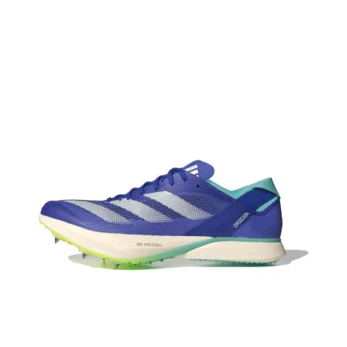 Adidas Adizero Avanti Slip-resistant Abrasion-resistant Low-top Беговые кроссовки Женские Синий Серебряный