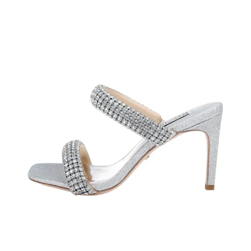 Badgley Mischka Слипоны 8,5 см Женские Серебряные