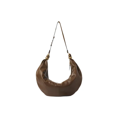 Chloe Рельефная Телячья Кожа Сумка через плечо Большая Женская Темно-хаки