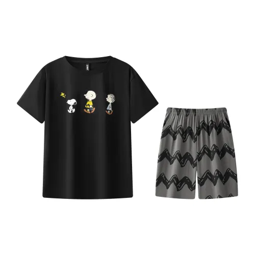 Gongdie X SNOOPY Pajama Набор Мужской Черный